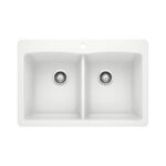 כיור בלנקו דיאמונד כפול DIAMOND Equal Double BLANCO | DIAMOND - לבן