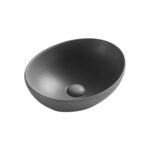 כיור חרס מונח אובלי 2166 CARLOS - אפור בהיר מט