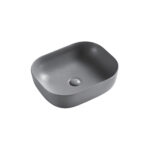 כיור מונח חרס לאמבטיה מלבני 8419 CARLOS - אפור בהיר מט