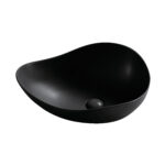 כיור חרס מונח לארון אמבטיה 8710 CARLOS - שחור מט