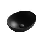 כיור חרס מונח אובלי 2166 CARLOS - שחור מט