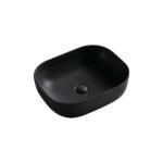 כיור מונח חרס לאמבטיה מלבני 8419 CARLOS - שחור מט