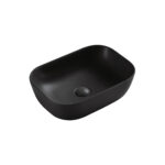 כיור מונח חרס מלבני לאמבטיה 8426 CARLOS - שחור מט