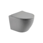 אסלה תלויה ומושב CARLOS GENIUS - אפור בהיר מט