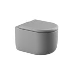 אסלה תלויה ומושב CARLOS - אפור בהיר מט