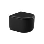 אסלה תלויה ומושב CARLOS - שחור מט