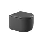 אסלה תלויה ומושב CARLOS - אפור כהה מט