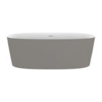 אמבטיה מונחת 160/75 סגנון מודרני ויין FALCONS WINE-M - חוץ אפור מט, פנים לבן מט