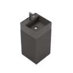 כיור אמבטיה עומד ריצפתי ריזן | CARLOS LUMIN - אפור כהה מט