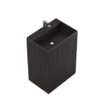 כיור אמבטיה עומד ריצפתי ריזן | CARLOS CONTOURED - שחור מט