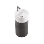 כיור אמבטיה עומד ריצפתי ריזן | CARLOS BRILLIANT - אפור כהה מט