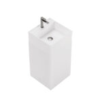 כיור אמבטיה עומד ריצפתי ריזן | CARLOS LUMIN - לבן מט