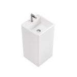 כיור אמבטיה עומד ריצפתי ריזן | CARLOS MODERN - לבן מט