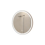 מראת LED עגולה עם מסגרת אלומיניום CARLOS - 600 × 600 מ״מ, שחור